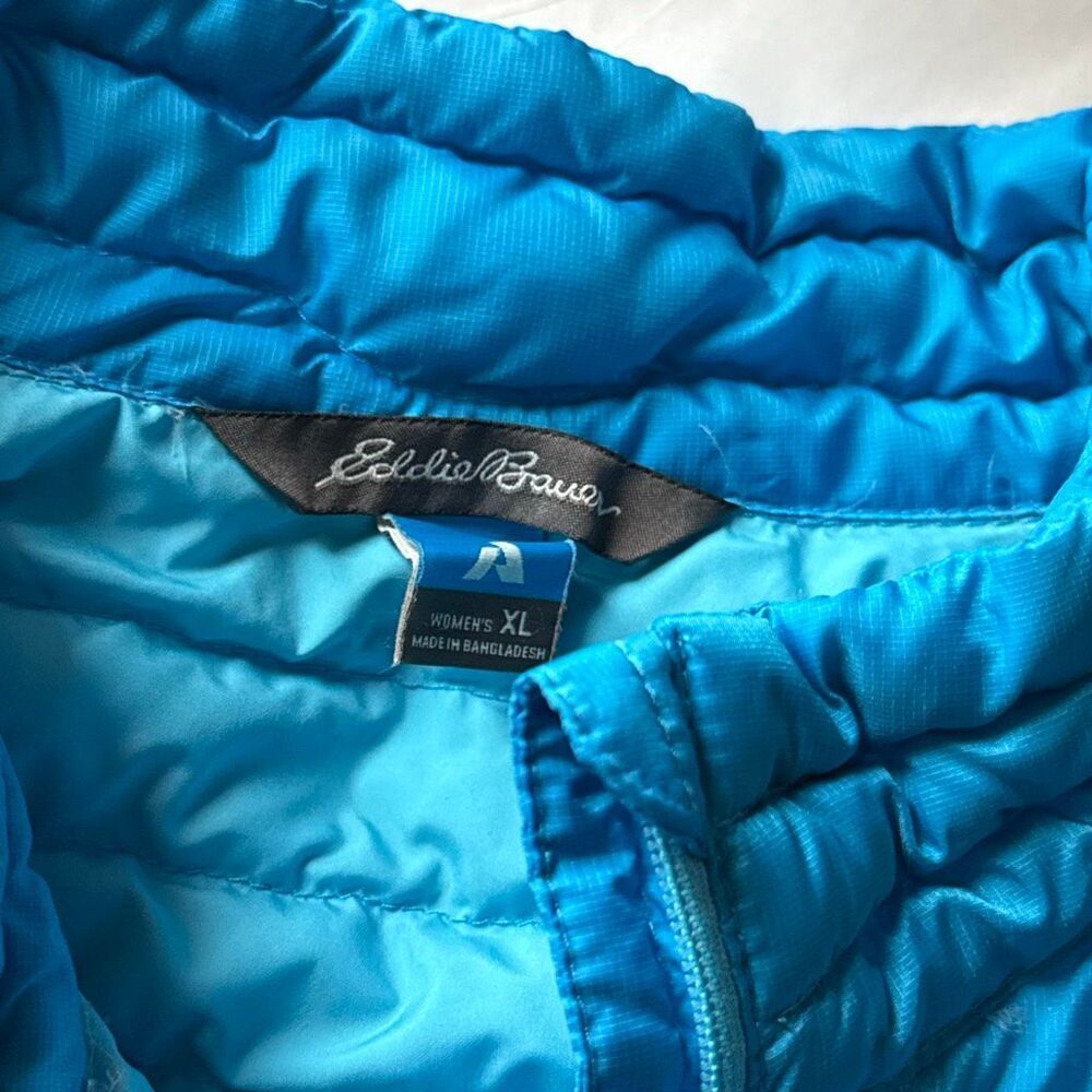 Eddie Bauer Goose Down Storm Down 800 Blue Vest Women's size XL - Picture 4 of 10